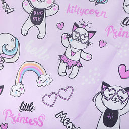 Коляская кукольная трость, металлическая, принт кошки