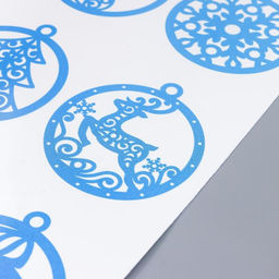 Декоративная наклейка "Подвески" белый фон 30х50 см