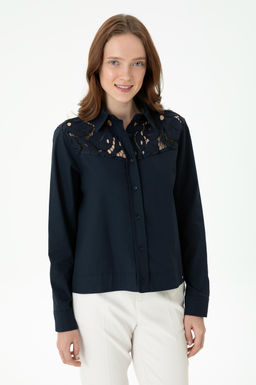 U. S. Polo Assn / Женская темно-синяя рубашка с длинным рукавом - U.s. polo assn фото 10