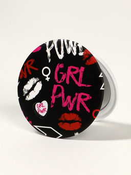 Цена за 2 шт. Зеркало складное GRL PWR, d=7.3 см, с увеличением х2, чёрное