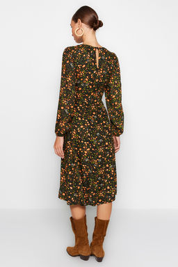 TRENDYOLMILLA Cok Renkli Y?rtmacl? Desenli Dokuma Elbise TWOAW23EL00325 фото 6