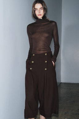 ZW COLLECTION 100% WOOL BERMUDA SHORTS WITH BUTTONS