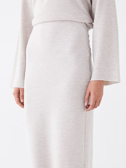 Kad?n Dar Fit D?z Triko Etek