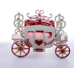 Новогодние елочные игрушки: Карета крытая 3020 Red Heart Santa - Idh фото 4