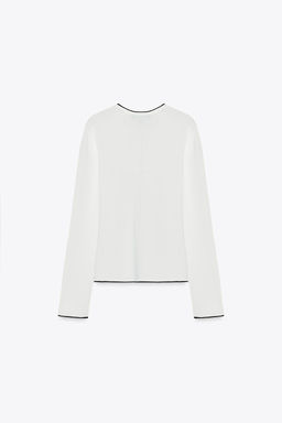 KNIT JACKET WITH PIPED SEAMS - Zara фото 9