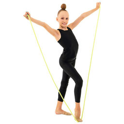 Скакалка гимнастическая Grace Dance, 3 м, цвет неоновый жёлтый  фото 4