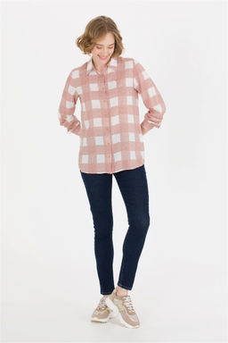 Женская пудровая рубашка с длинным рукавом Неожиданная скидка в корзине - U.s. polo assn фото 3