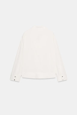 CAMISA CINTA CUELLO / Crudo - Zara фото 6