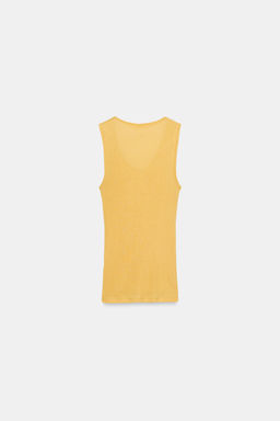 SUPIMA® SLEEVELESS T-SHIRT - Zara фото 7