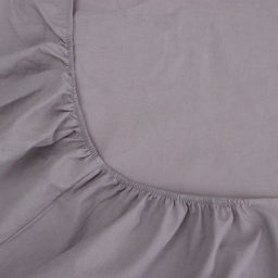 Простыня на резинке евро SL Home Cotton, 200200+30 см, серая, жатый хлопок - Sima-land home фото 5