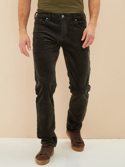 Утепленные мужские вельветовые брюки прямого кроя на флисе - Mossmore фото 25