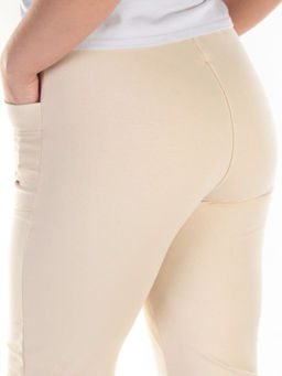 QB-83 BEIGE Брюки спортивные женские (95% хлопок, 5% стрейч) P&S