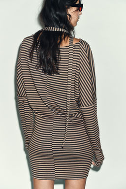 STRIPED DRESS WITH BELT - Zara фото 6