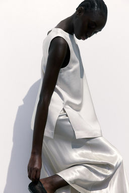 MAMA Blusa con cinturon de anudar