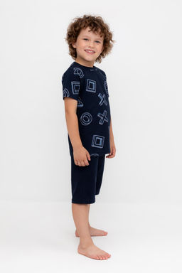 К 1614/объемные фигуры,индиго пижама дет