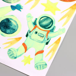 Интерьерная наклейка 3Д TAKE IT EASY «Космос», светящаяся в темноте, 90×30 см