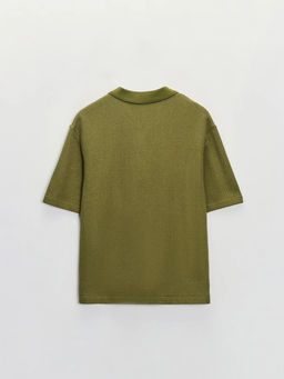 Футболка поло из фактурного хлопка / Zarina  фото 2