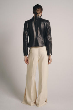 CHAQUETA PIEL 100% ZW COLLECTION LIMITED EDITION / Marr?n oscuro - Zara фото 3