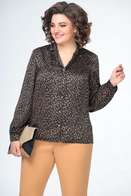 Блуза Swallow 803.2 черный+серебряный узор фото 485