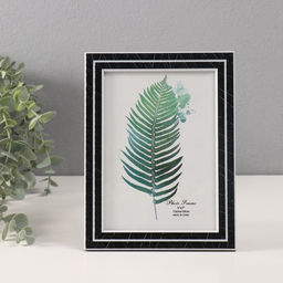 Фоторамка для фото 13×18 см «Двойное сечение», пластик, чёрная, 20.9×15.8×1 см