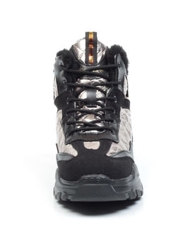 04-8524-3 BLACK Ботинки женские зимние (искусственные материалы)