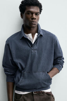 POLO REGULAR FIT EFECTO LAVADO / Azul - Zara фото 5