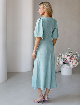 Платье женское голубой - Vilatte фото 3