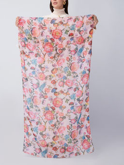 Большой, мягкий, тонкий и очень нежный двусторонний палантин с рисунком - Tantino фото 2