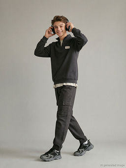 Beli Lastikli Erkek ?ocuk Kargo Jogger Pantolon