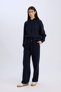 Wide Leg Genis Bol Paca Beli Lastikli Bagc?kl? Basic Duz Cepli Pantolon - Defacto фото 2