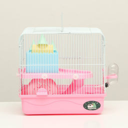 Клетка для грызунов Пижон с замком, 31 х 24 х 27 см, розовая  фото 9