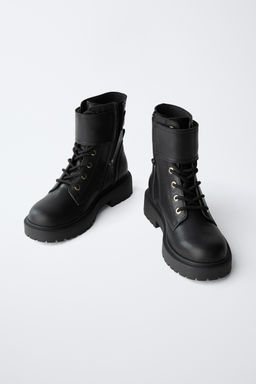 LEATHER ANKLE BOOTS WITH BUCKLE - Zara фото 3