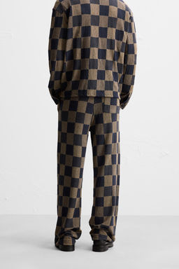 CHECK KNIT TROUSERS - Zara фото 3
