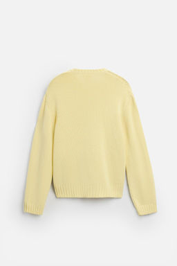 V-NECK SWEATER WITH TEXTURED WEAVE - Zara фото 8