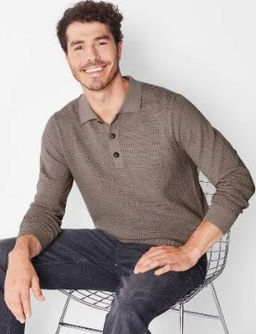 Мужской лонгслив из вязанного трикотажа LIVERGY