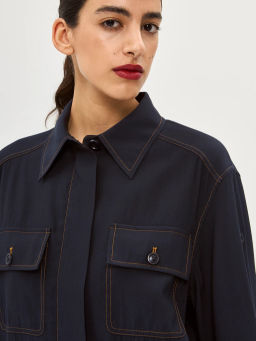 Блузка женская 12521-33100 navy blue
