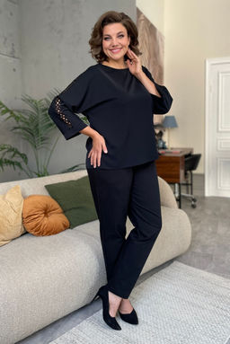 Блуза Rumoda 2125/1 черный/длинный рукав  фото 2