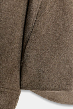 WOOL BLEND JACKET WITH ZIP ZW COLLECTION - Zara фото 8