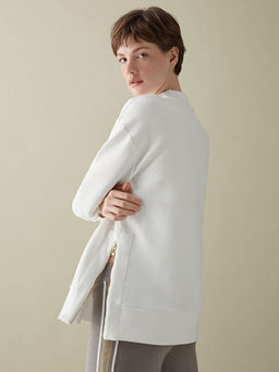 Bisiklet Yaka Oversize Kad?n Sweatshirt Tunik