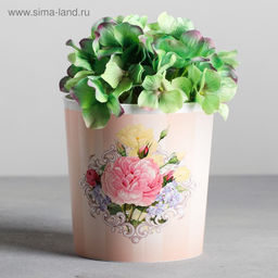 Кашпо для цветов Винтаж, 1.6 л, d=14 см, h=14 см, пластиковое - Дарите счастье фото 4
