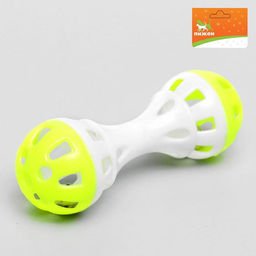 Набор игрушек для кошек: гантель 11 см, мышь 4 см, шар 4 см, цвет МИКС