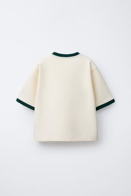 CONTRAST STRAIGHT INTERLOCK T-SHIRT - Zara фото 2