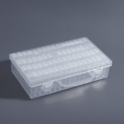 Органайзер для хранения, 64 баночки, 10 мл, 22.3×13×5.5 см, с наклейками, прозрачный