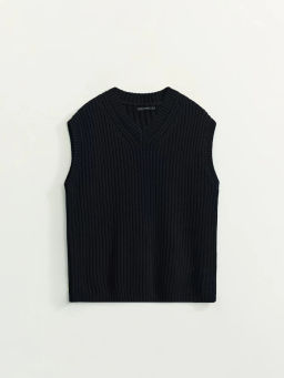 Вязаный жилет из 100% хлопка  / Zarina  фото 7