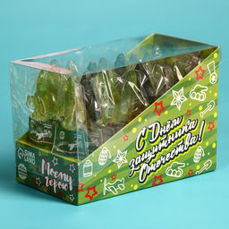 Цена за 20 шт. Леденец на палочке 23 февраля, вкус: мята-ментол, 20 шт. ? 10 г - Фабрика счастья фото 2