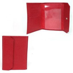 Обложка для паспорта Croco-П-402 (5 карм) натуральная кожа красный флотер (113) 236244