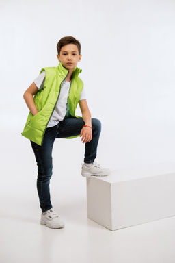 Жилет для мальчика "Смайл" салатовый
