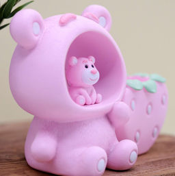 Подставка для канцелярских принадлежностей Strawberry bear, pink