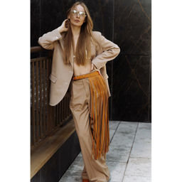 Bonny пояс с бахромой 80 Желтый