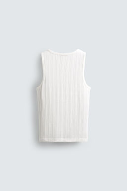 EMBROIDERED RIB TANK T-SHIRT - Zara фото 8